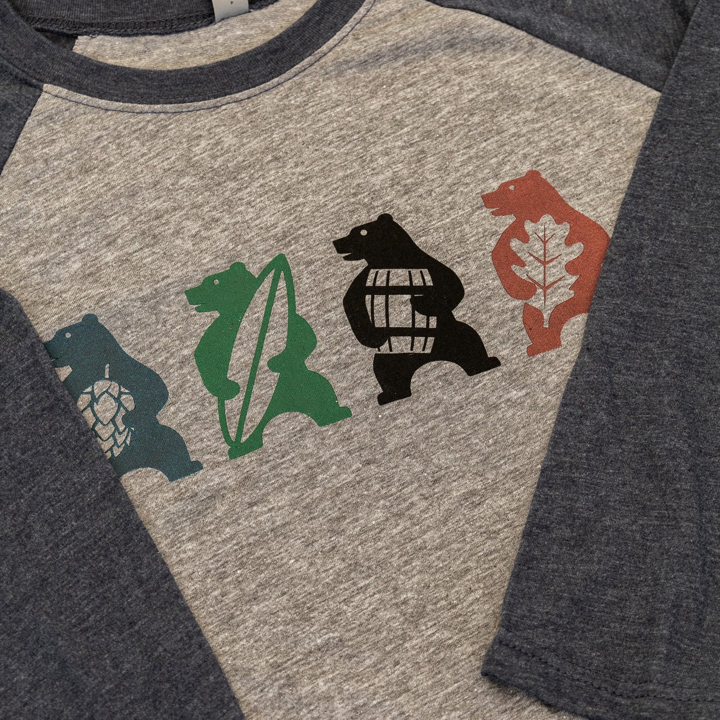 Calicraft Raglan Shirt (Blue & Grey) - 4 Bears