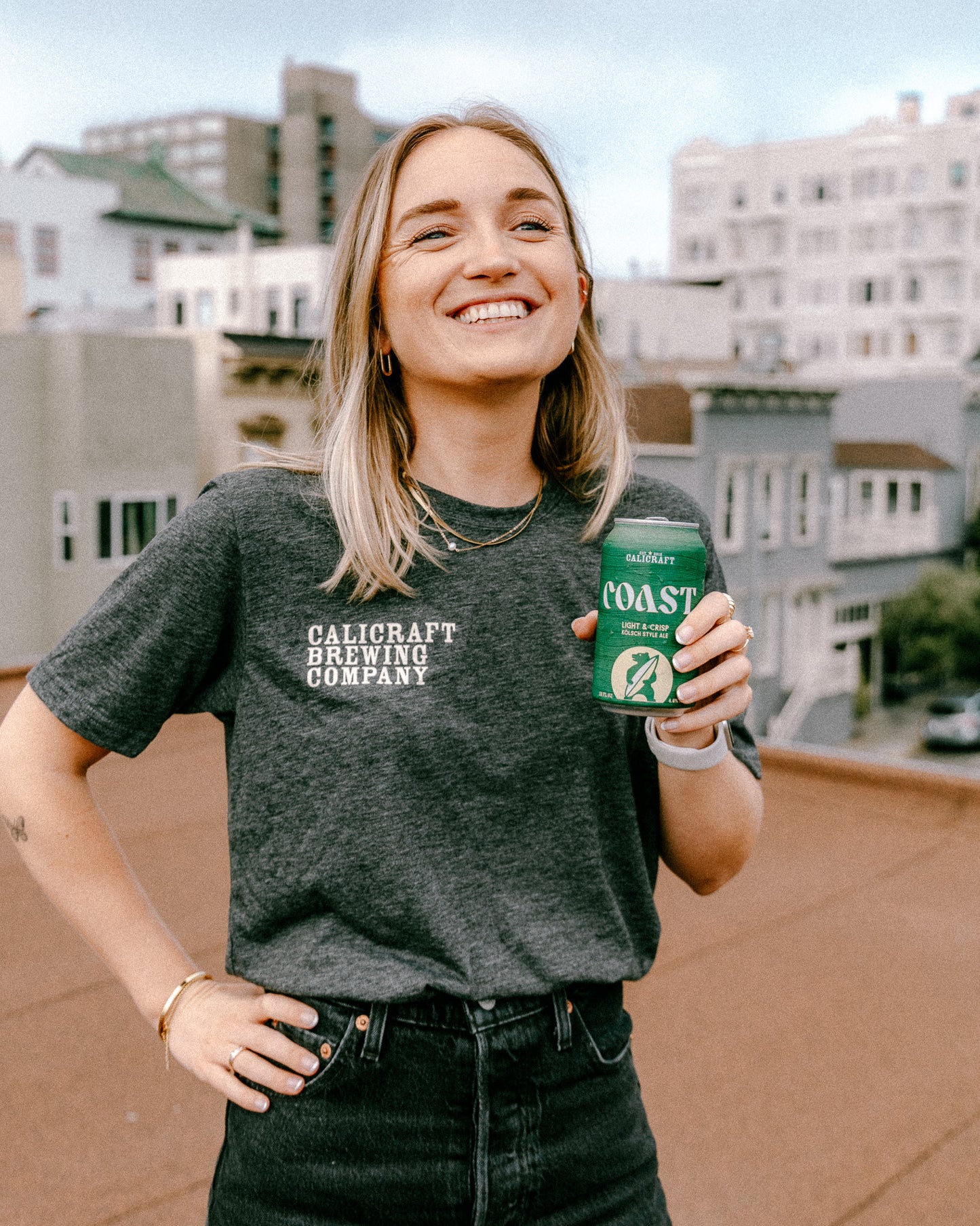 Calicraft Stacked Logo - Heather Grey