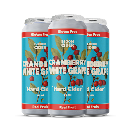 Bloom Cider Cranberry White Grape - 4-Pack