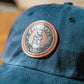 Leather Patch Hat - Blue